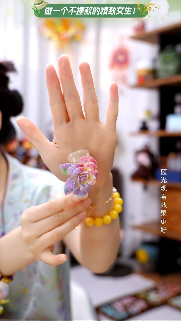 织绣【微钩扭扭夹】纯手工非遗钩织