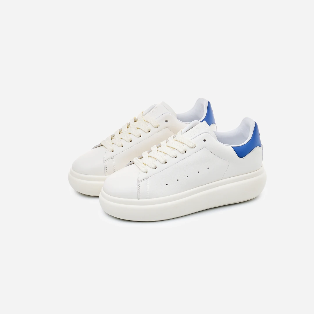 素陌秋季新款大白鞋女厚底小白鞋休闲鞋真皮板鞋透气百搭26019