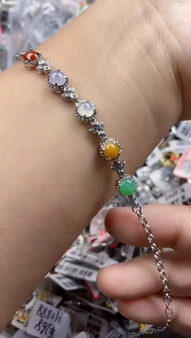 翡翠戒指银S925镶嵌131313      4