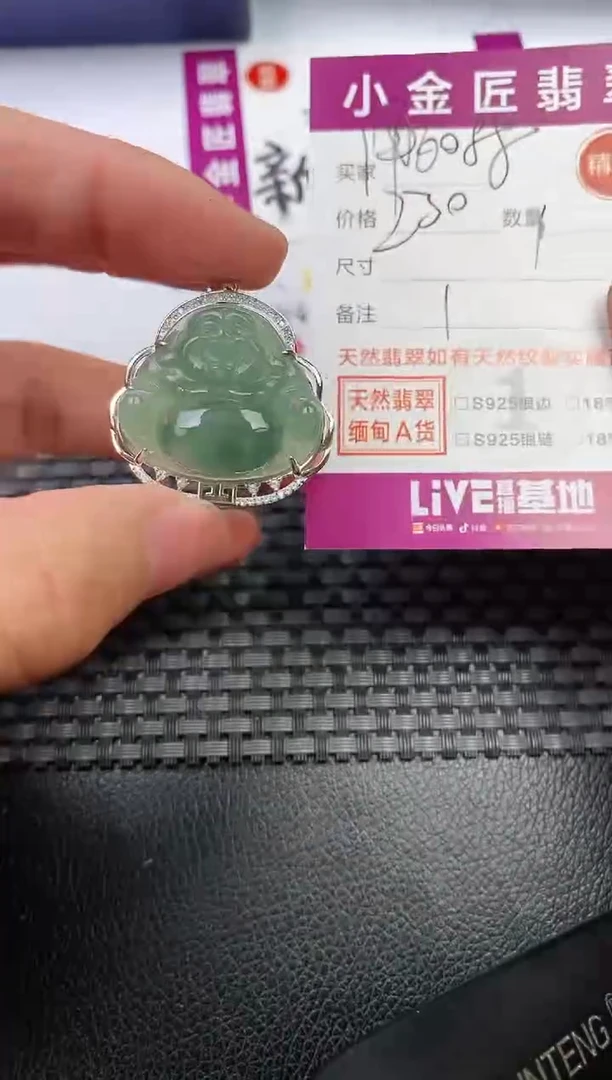 翡翠银S925镶嵌颈饰·