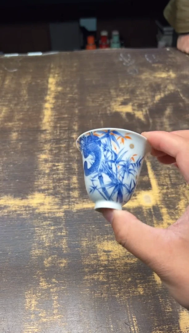 【闪购商品】/一儒堂青花加彩蛇铃铛杯