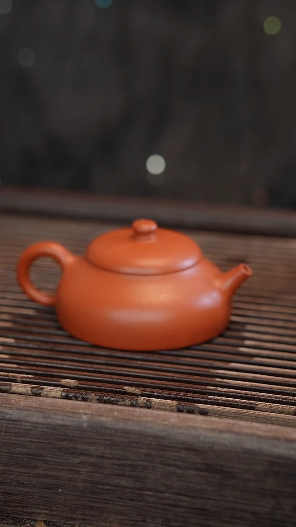 茶壶紫砂静乐 朱泥 半手工 100cc