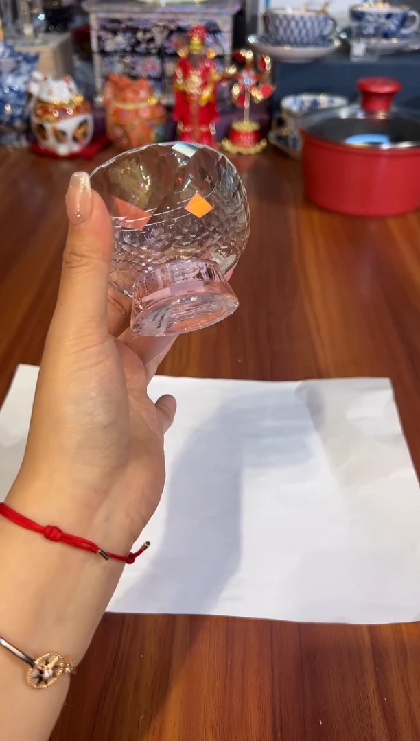 137菱曦炫彩水晶茶杯（粉）