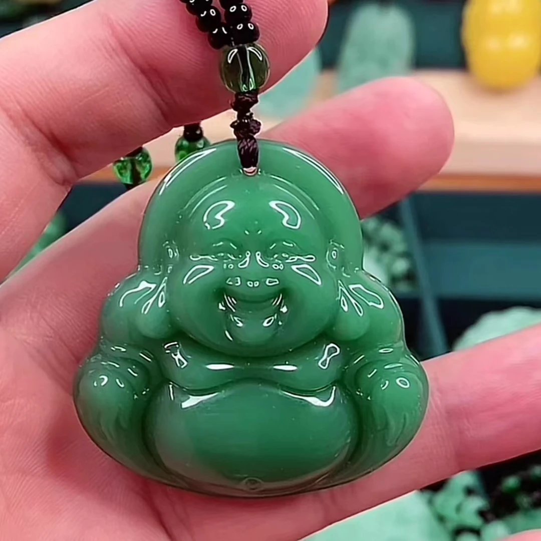 hh时尚饰品深绿色大肚佛公