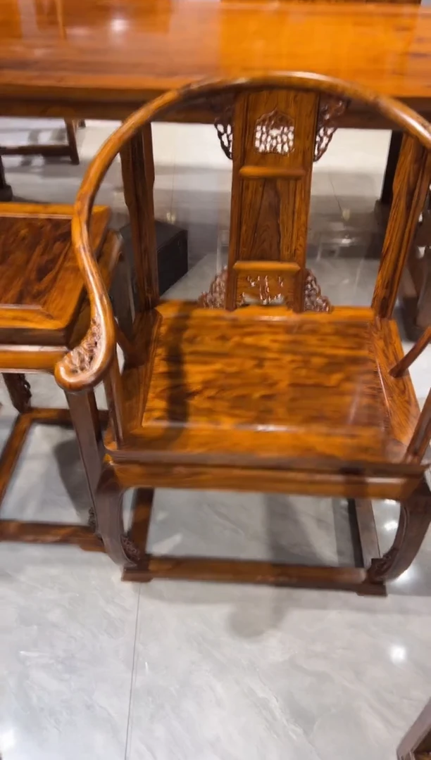 木皇宫椅三件套家具