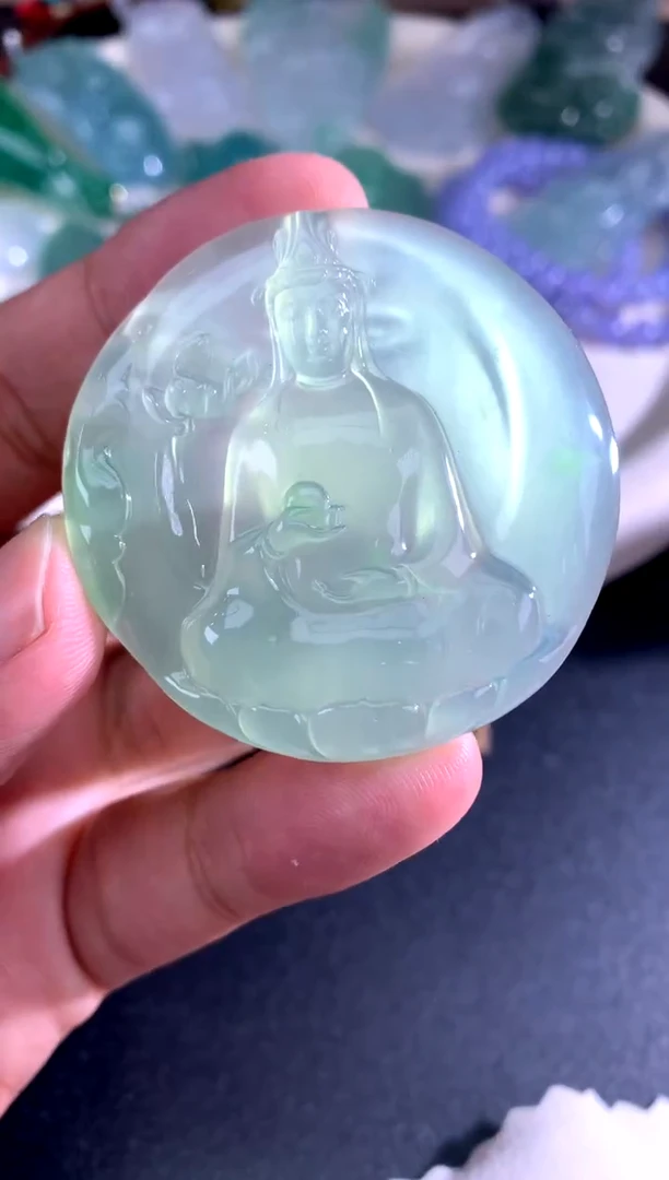 翡翠未镶嵌颈饰天然A货翡翠 定制翡翠 定金