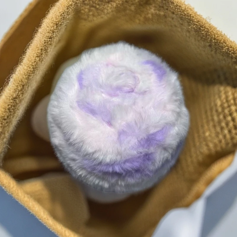 仿皮草纱线柔软毛线团用于钩针手工编织围巾diy