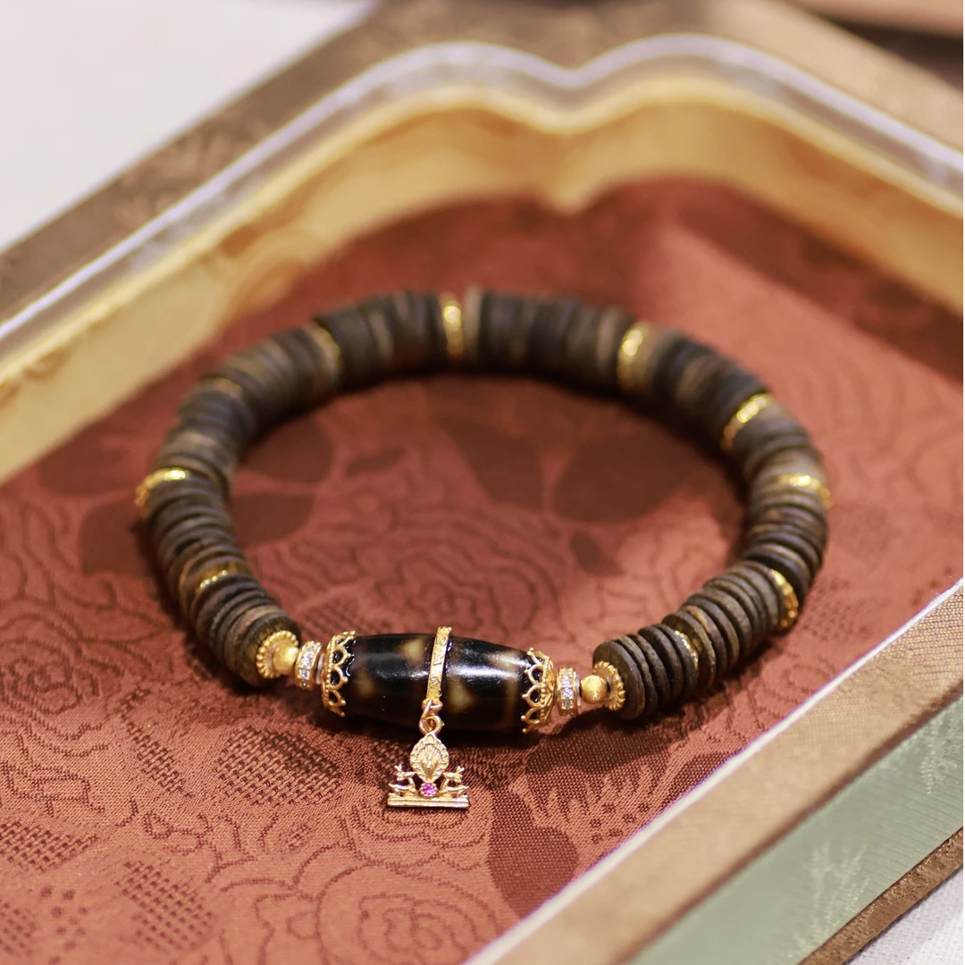 沉香沉香药片原创设计手串J873【多样性发一】珠径8+mm