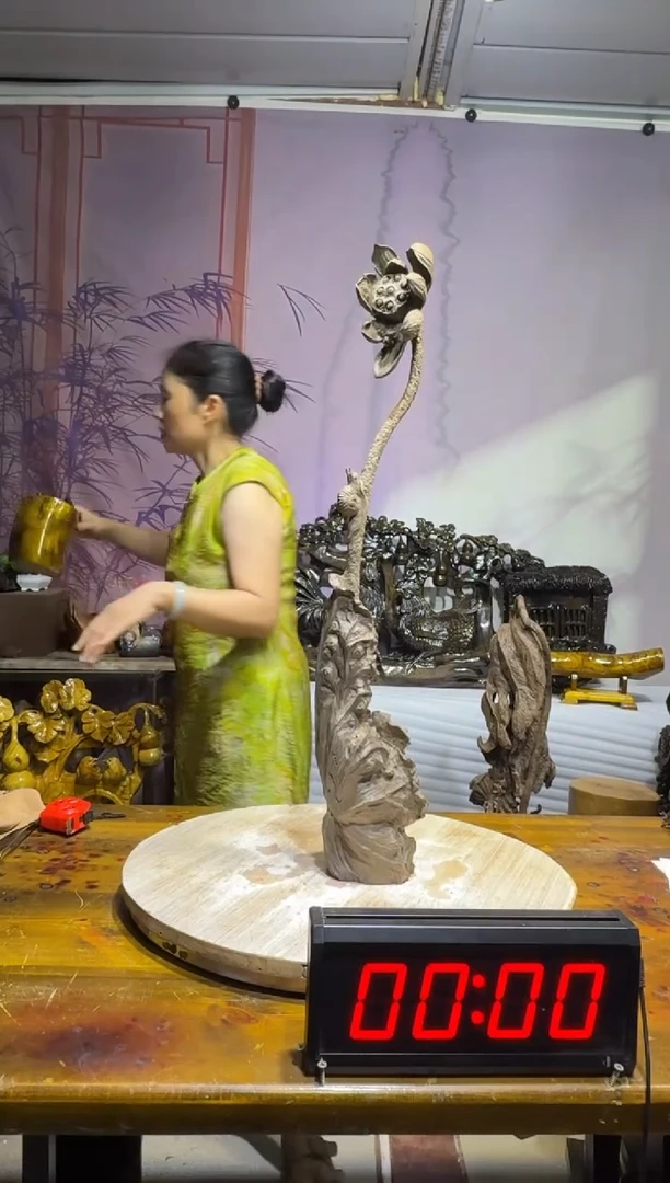 金丝楠丸*金丝楠木雕刻摆件