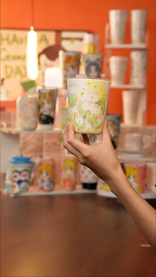 景德镇手工手绘文创陶瓷杯