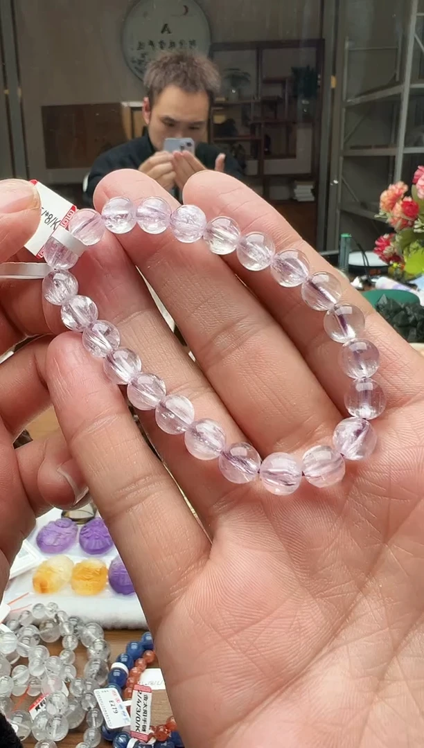 【闪购商品】锂辉石手链未镶嵌c167 拉丝紫锂灰手链