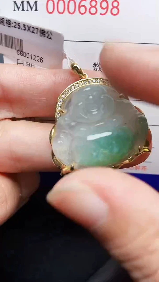 颈饰银S925镶嵌翡翠6898