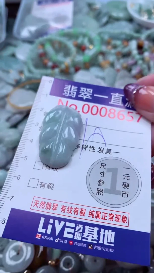 翡翠未镶嵌吊坠(不含链)8657