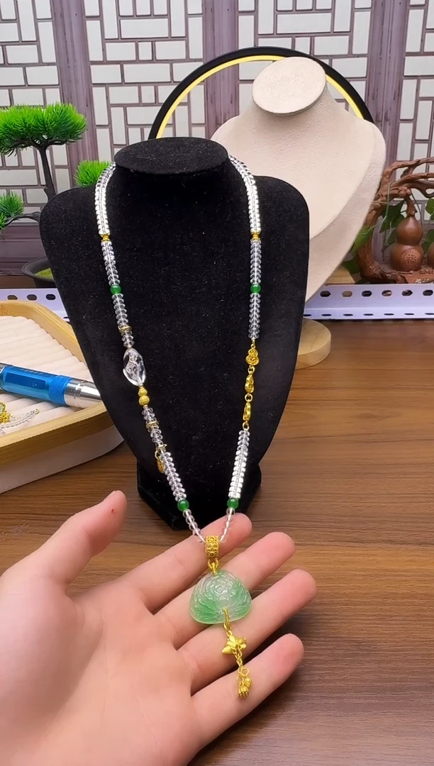 颈饰14K金镶嵌水晶QL04