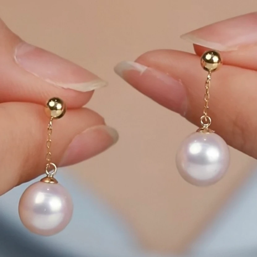 18K金海水Akoya耳坠