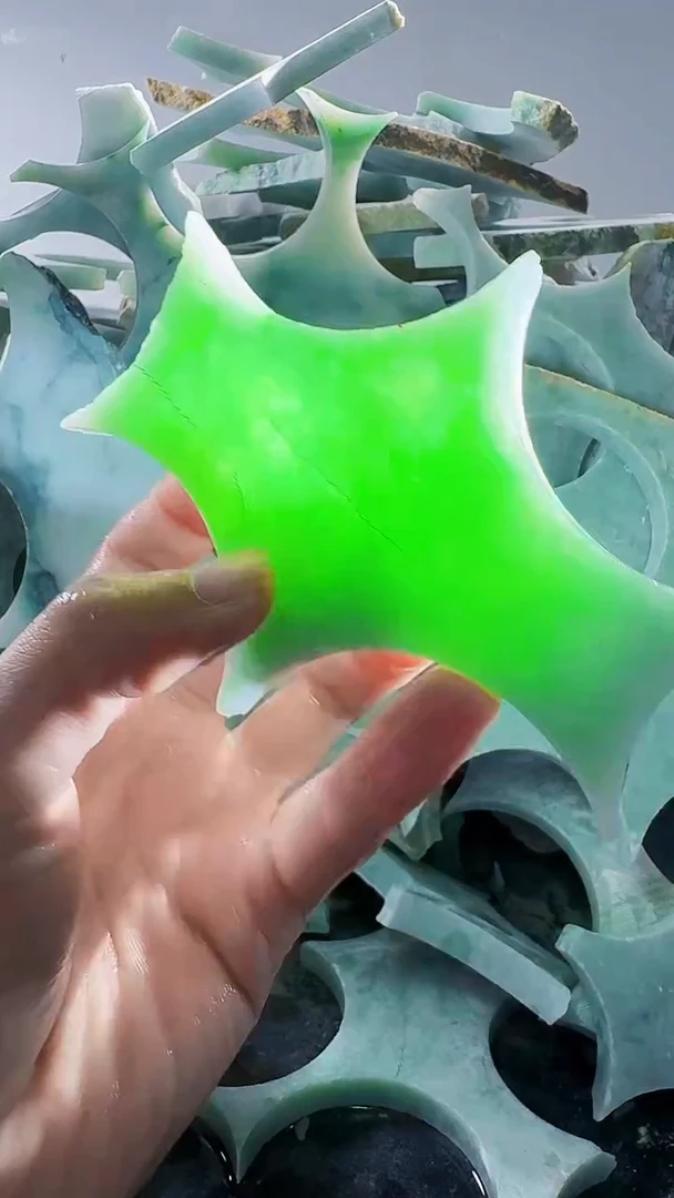 裸石翡翠缅甸翡翠A货文600