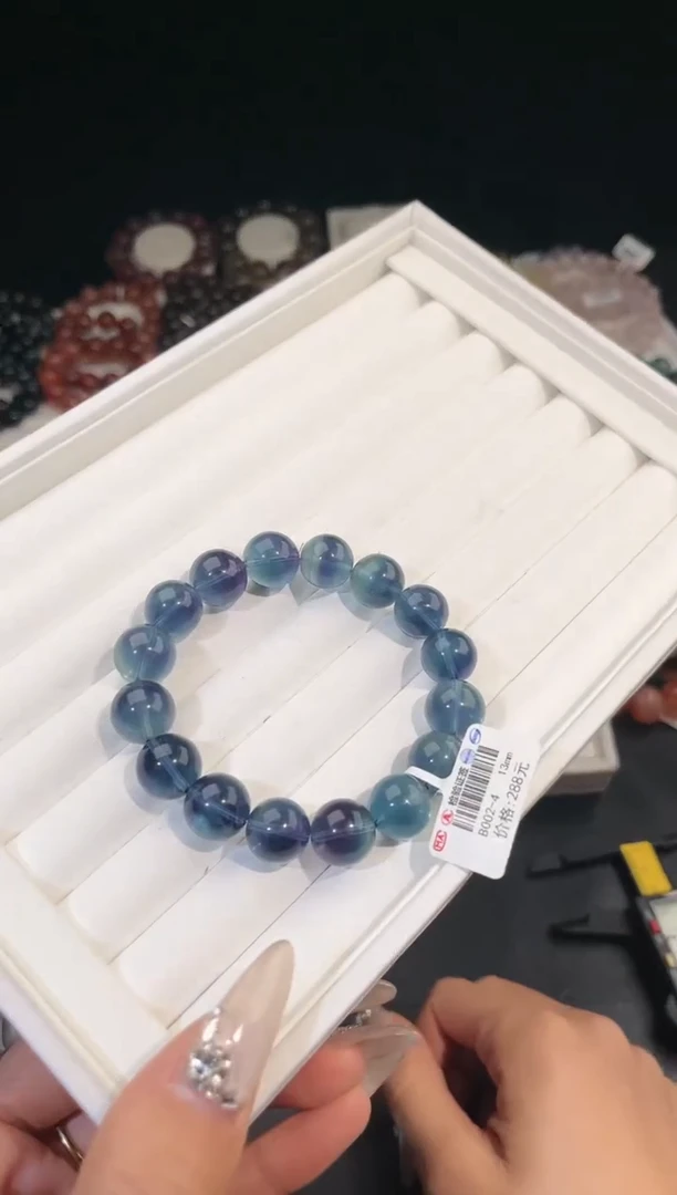 【闪购商品】萤石手链未镶嵌多样性发一蓝绿萤石