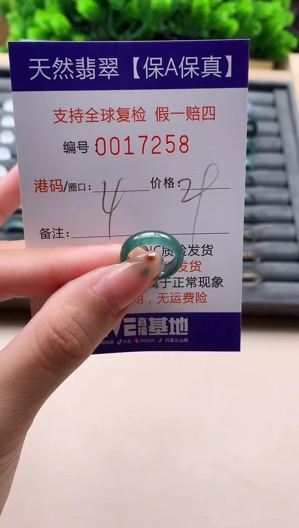 未镶嵌戒指翡翠天然 17258
