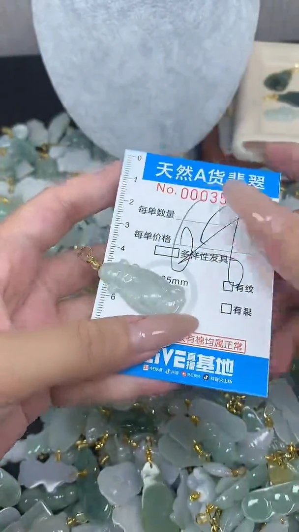 翡翠未镶嵌颈饰净货挂件-3501