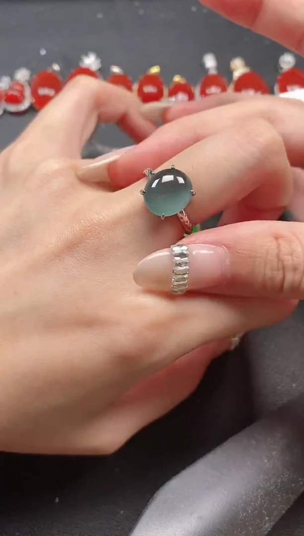 银S925镶嵌戒指翡翠5151