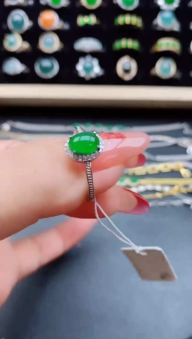 【闪购商品】翡翠戒指银S925镶嵌808050