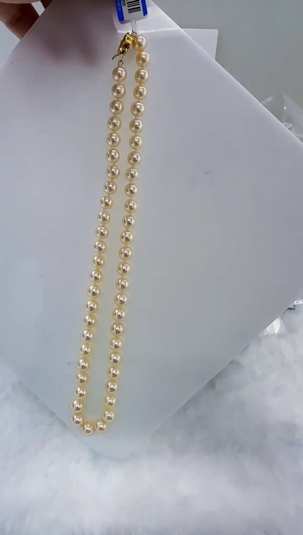 未镶嵌海水珍珠DA海水羽皇金串链7-8    y295