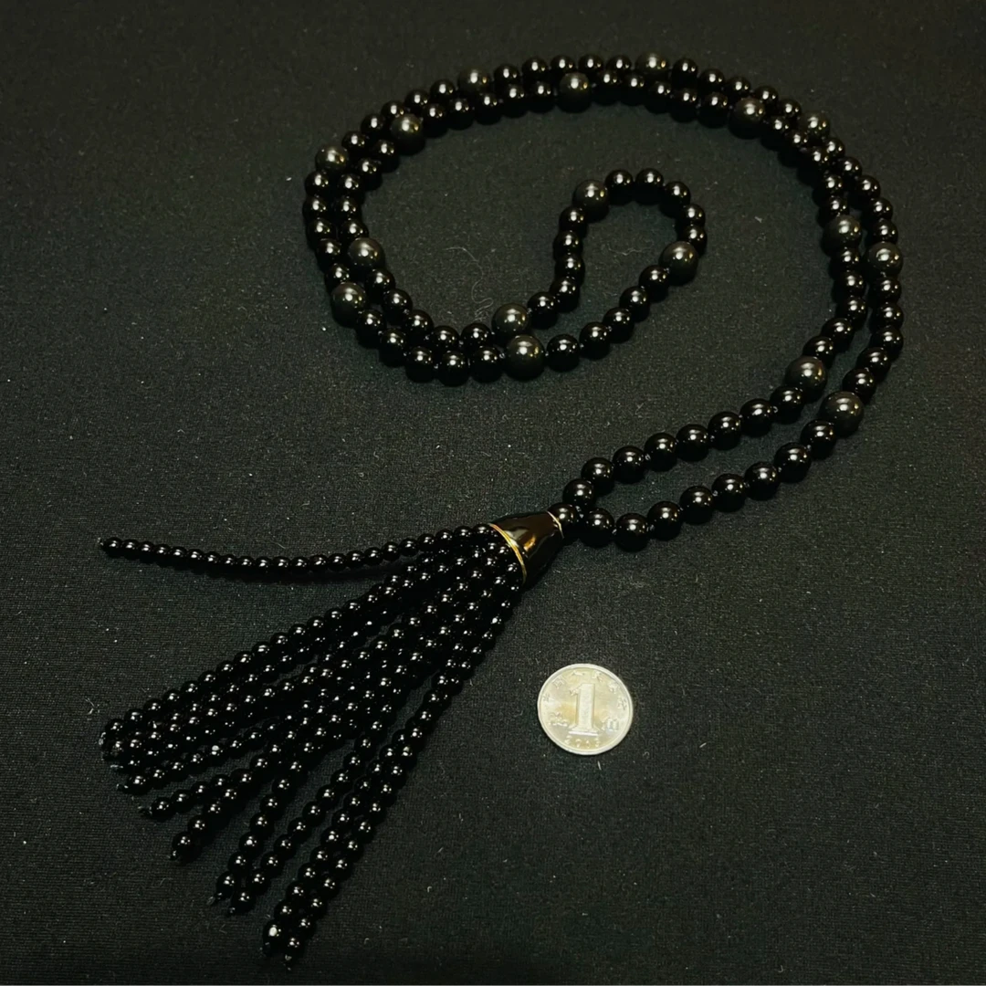 合金项链 KJL黑色国风长项链