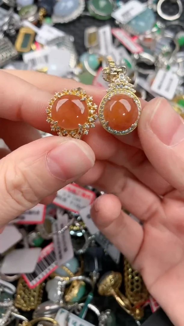 银S925镶嵌戒指翡翠333--5