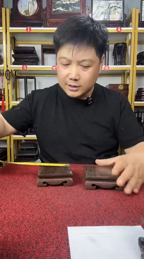 紫檀木类端景台2个底座