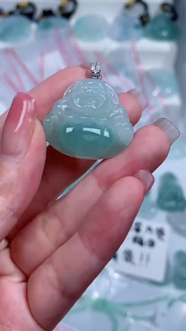 翡翠银S925镶嵌颈饰吊坠