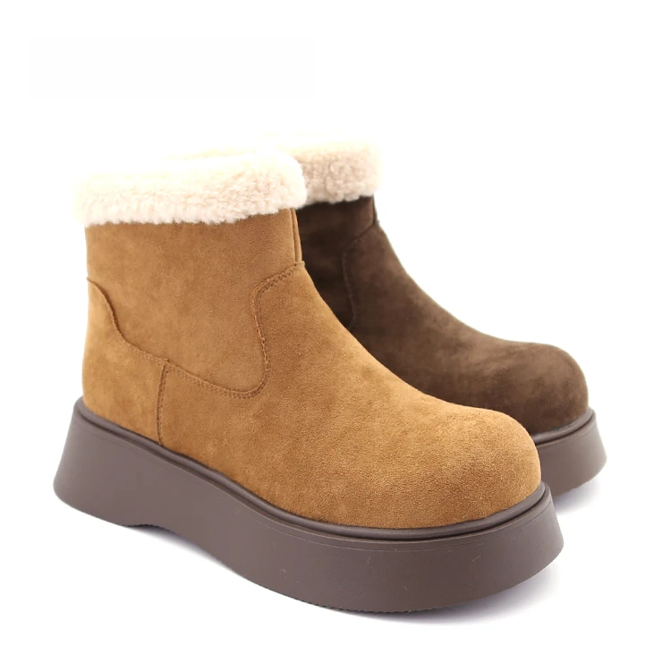 秋冬平底加绒厚底单靴446347570
