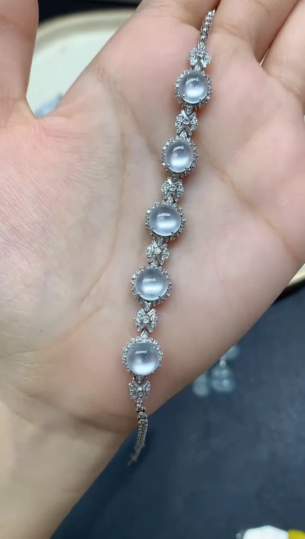 18K金镶嵌手链翡翠手链A492|28000