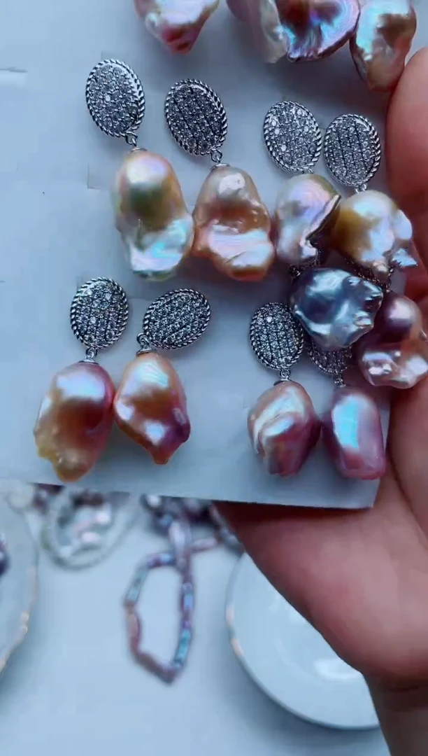 未镶嵌淡水珍珠耳饰耳环多样性发其一