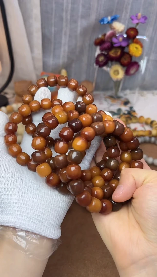 菩提根/象牙果手串12.7油膏桶一条1122