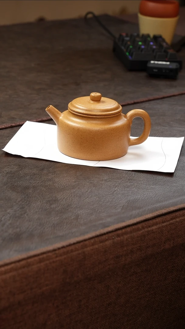 茶壶紫砂壶·13黄金段德钟190cc