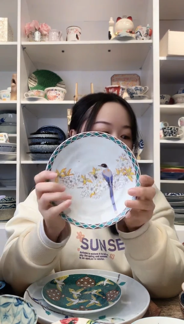 陶瓷【微瑕】九谷小盘16cm