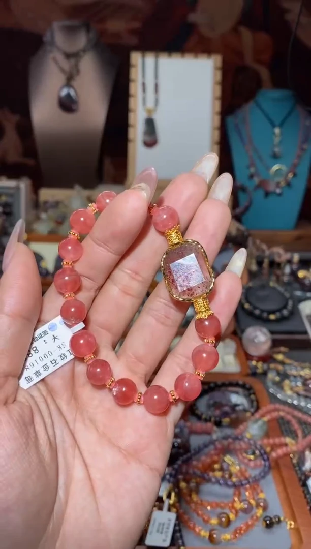 【闪购商品】菱锰矿DIY手串未镶嵌红纹石