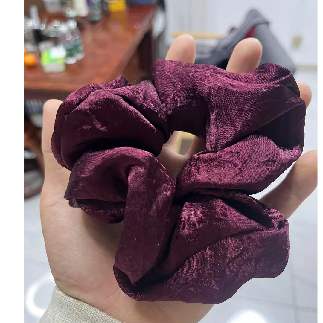 WA2231醋酯大肠发圈女士饰品手工气质可爱简约纯色