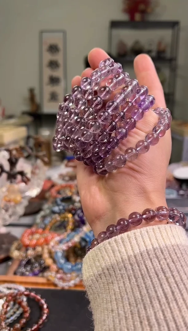 【闪购商品】紫晶手串未镶嵌9mm巴西紫水晶（多样性发其一）