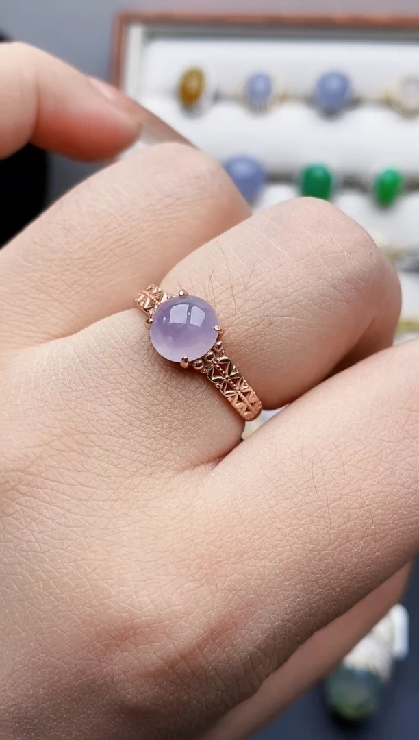 银S925镶嵌戒指翡翠0055