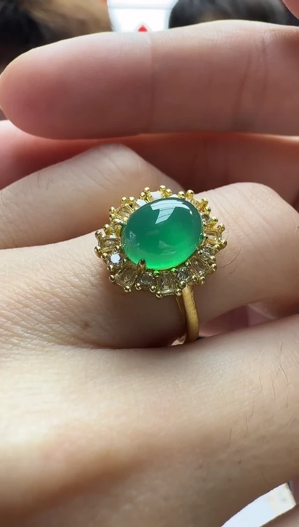 玛瑙/玉髓戒指合金ST1706