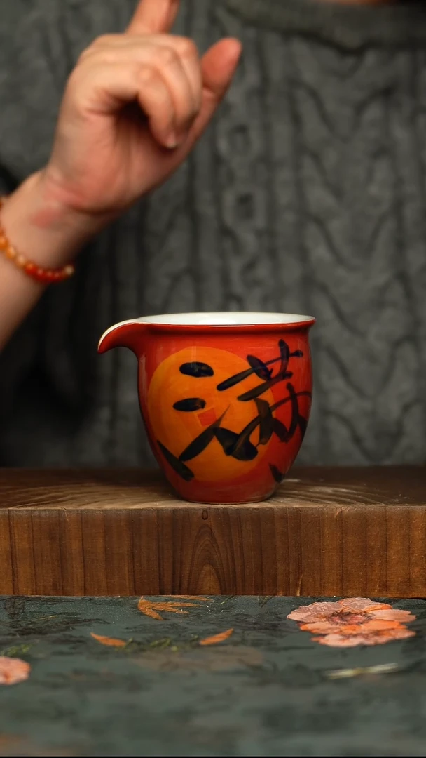 杯釉下彩手工手绘同款陶器