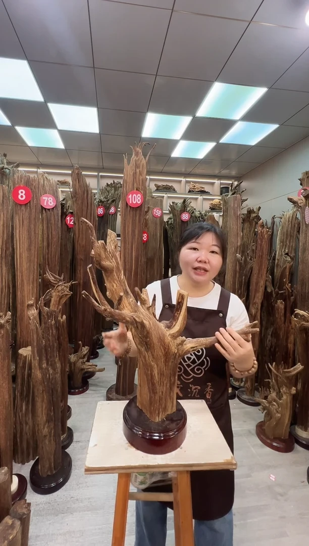 沉香碎屑沉香沉香原料摆件工艺品一百元以上带底座