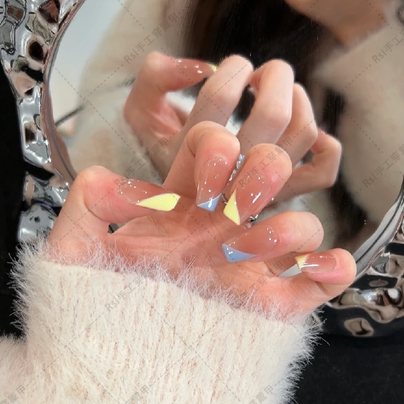 【童年】斜边法式 气质 纯欲 显白 10片