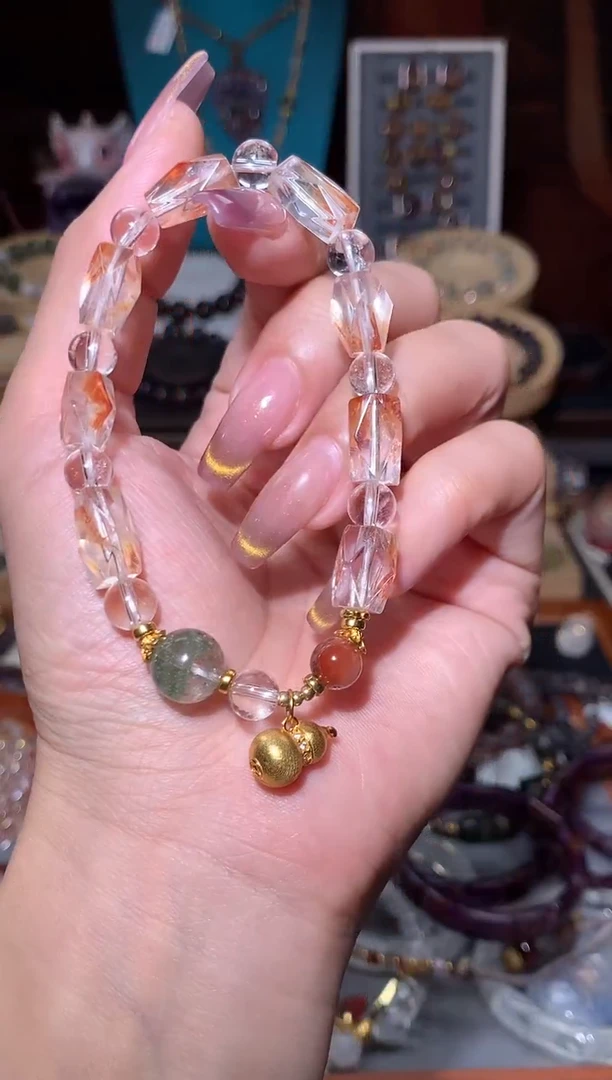 未镶嵌颈饰水晶铜矿锦鲤胶花DIY手串