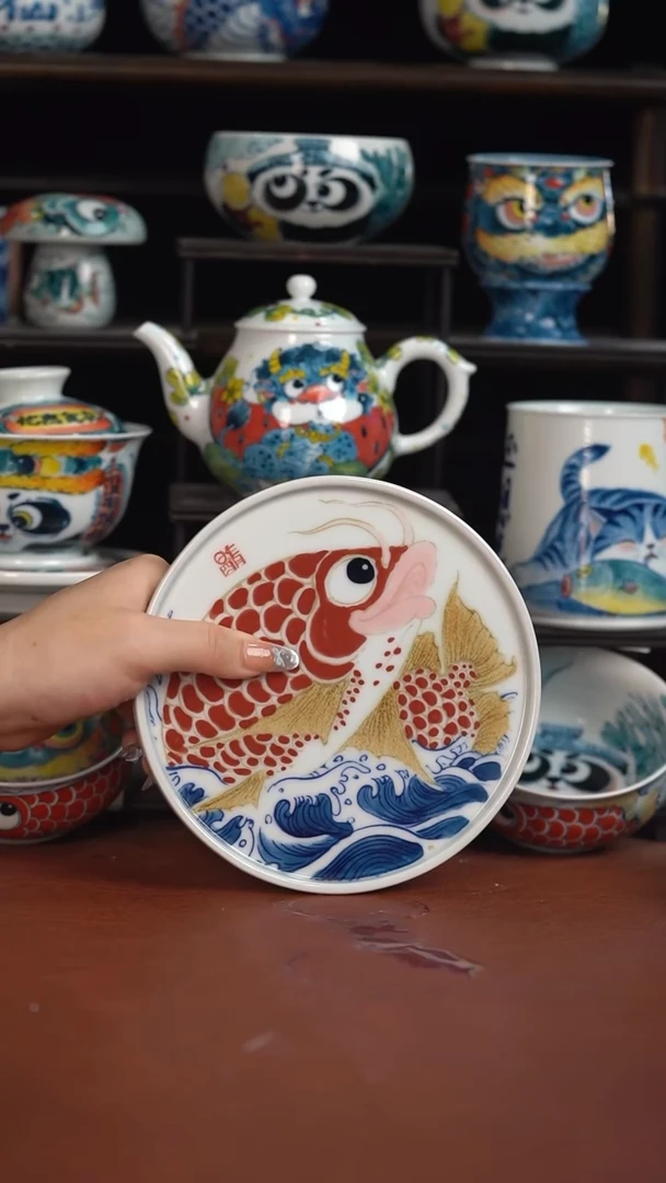 昨明手绘壶承（微瑕福利）