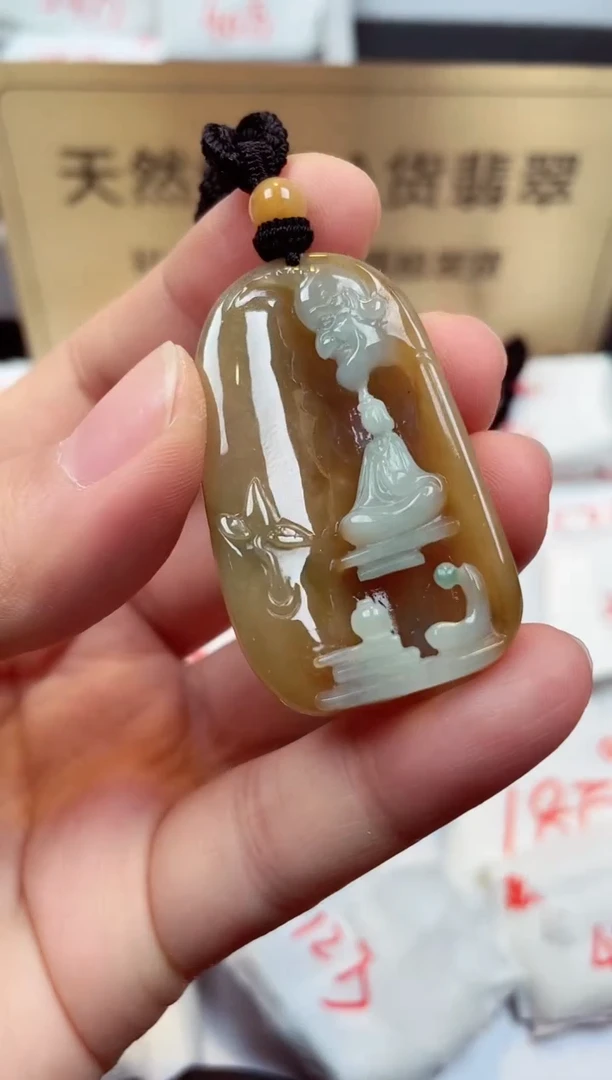 翡翠未镶嵌颈饰天然缅甸翡翠A货