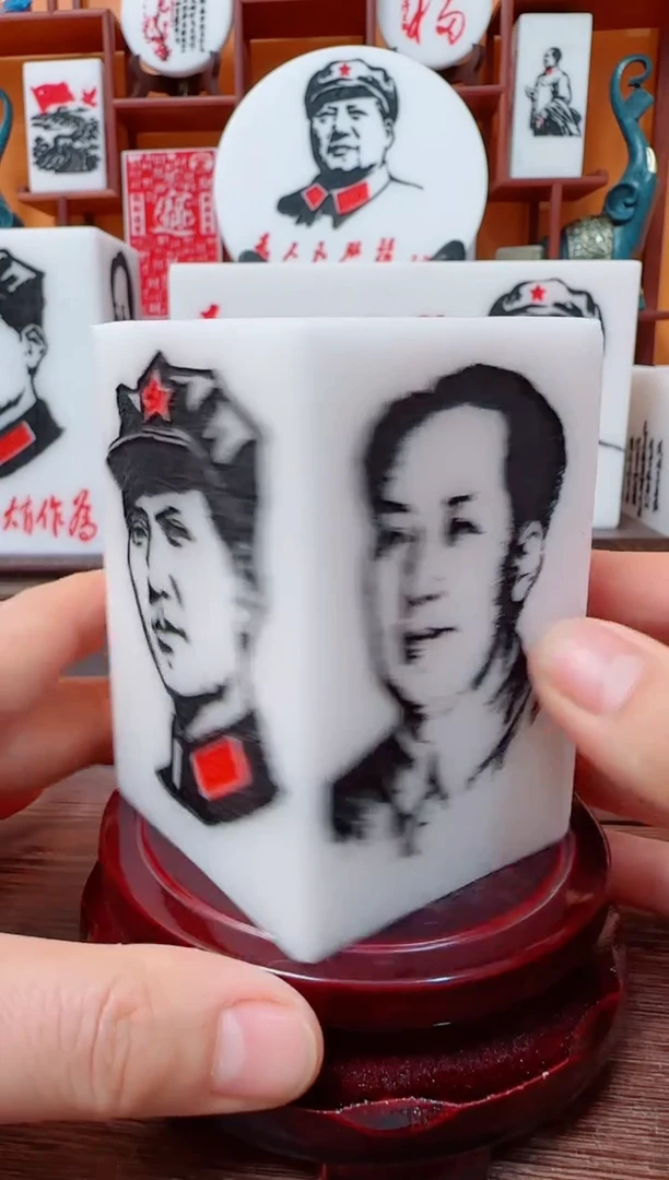 石材4面像6×6×9带底座