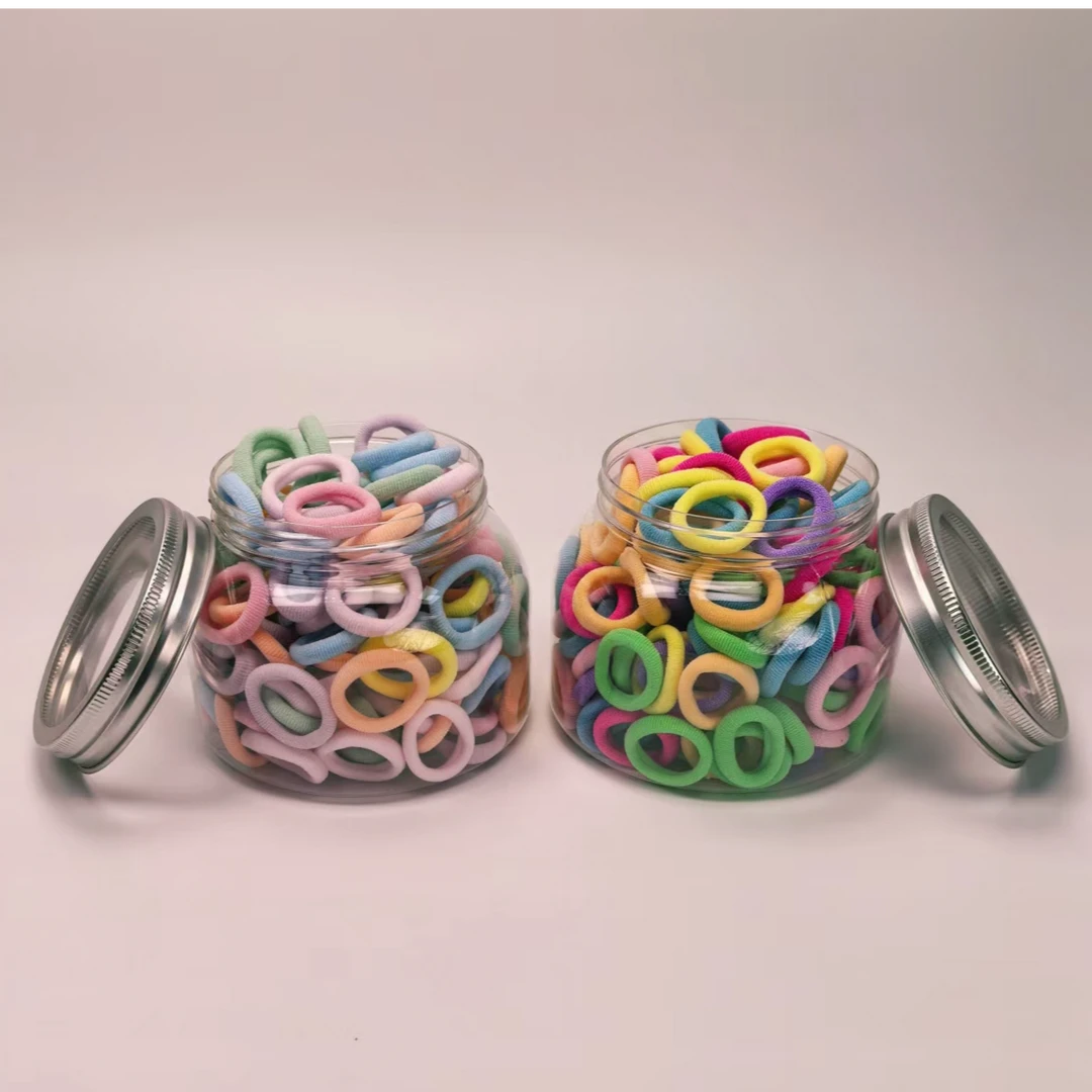 罐装糖果色头绳简约风2024休闲风发饰头饰饰品橡皮筋女童发绳彩色