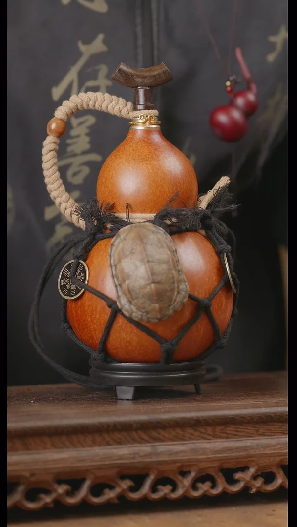 【闪购商品】143号精品天然大漆工艺防渗内胆酒葫芦~